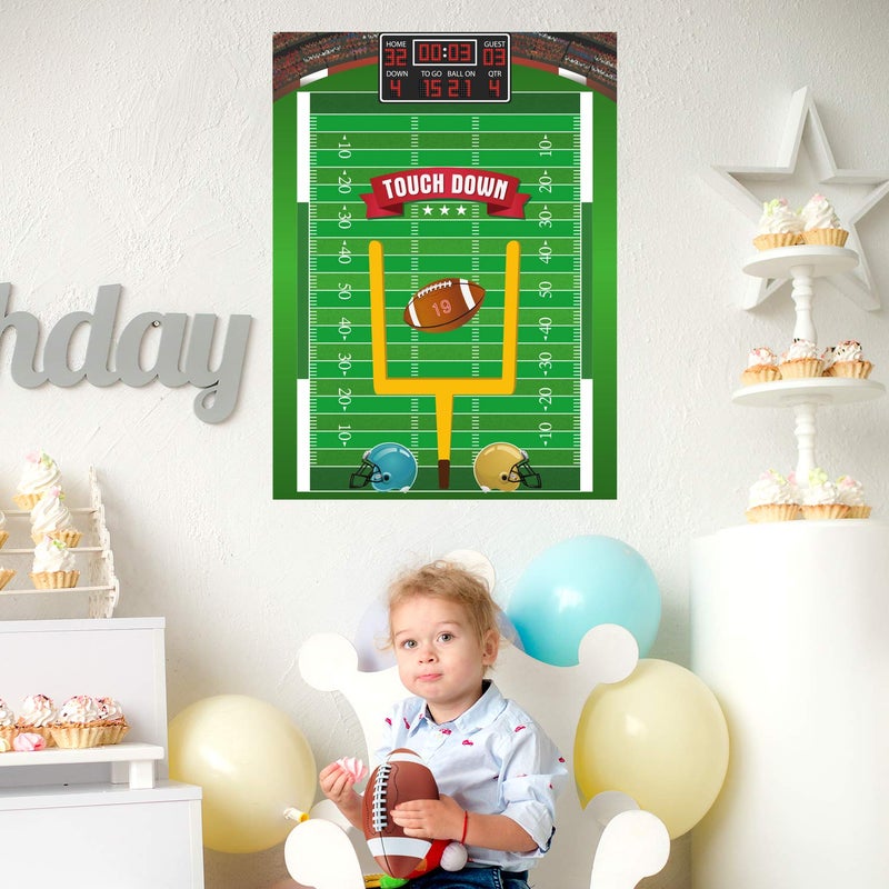 FEPITO Pin The Football Game for Kids, Birthday Party Game with 24 Pcs Football Stickers for Party Decorations - Image 5